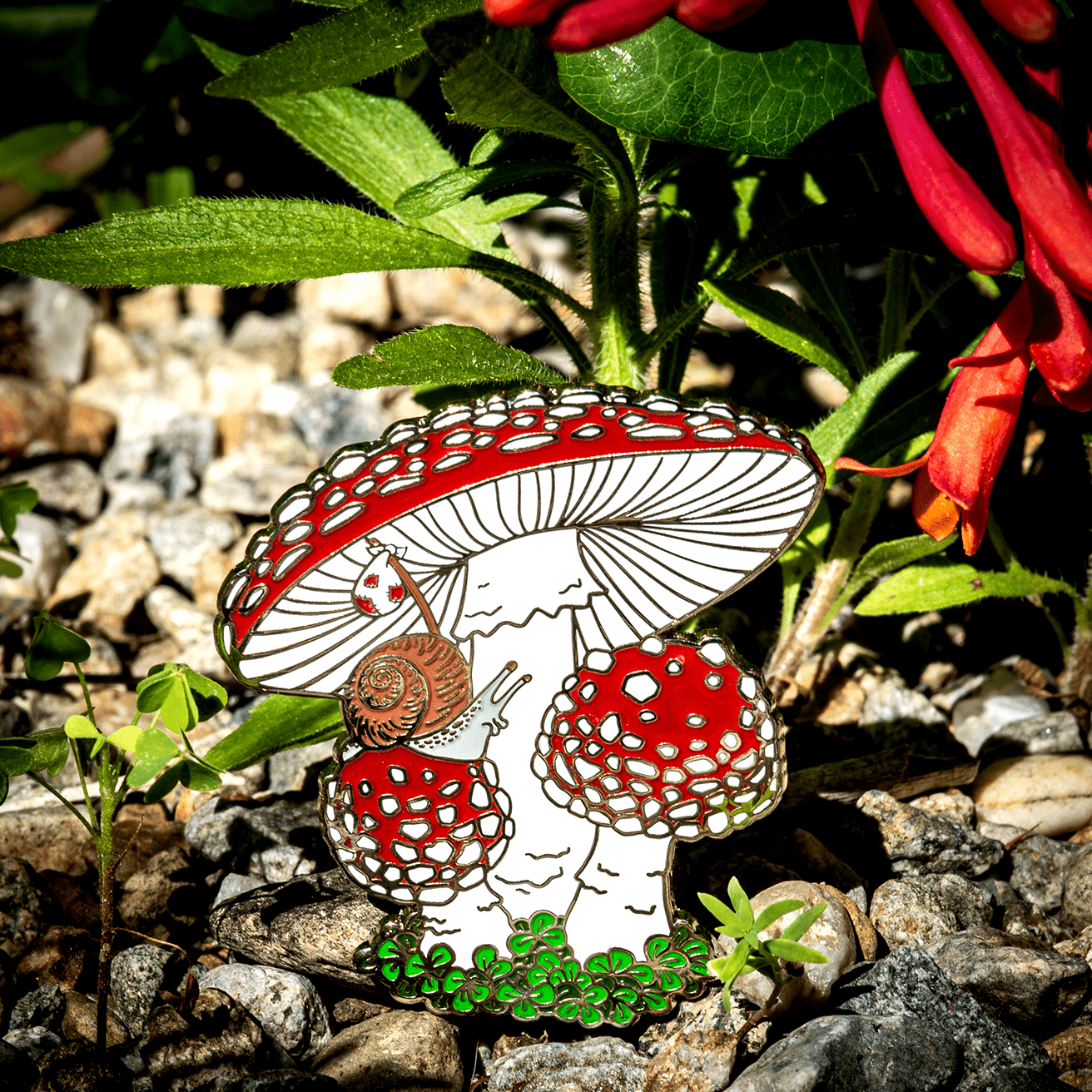 Agaric Adventures Enamel Pin by The Roving House
