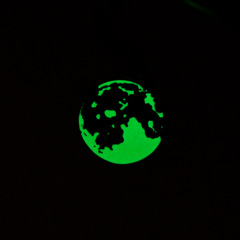 The Roving House Full Moon Glow-in-the-Dark Keychain